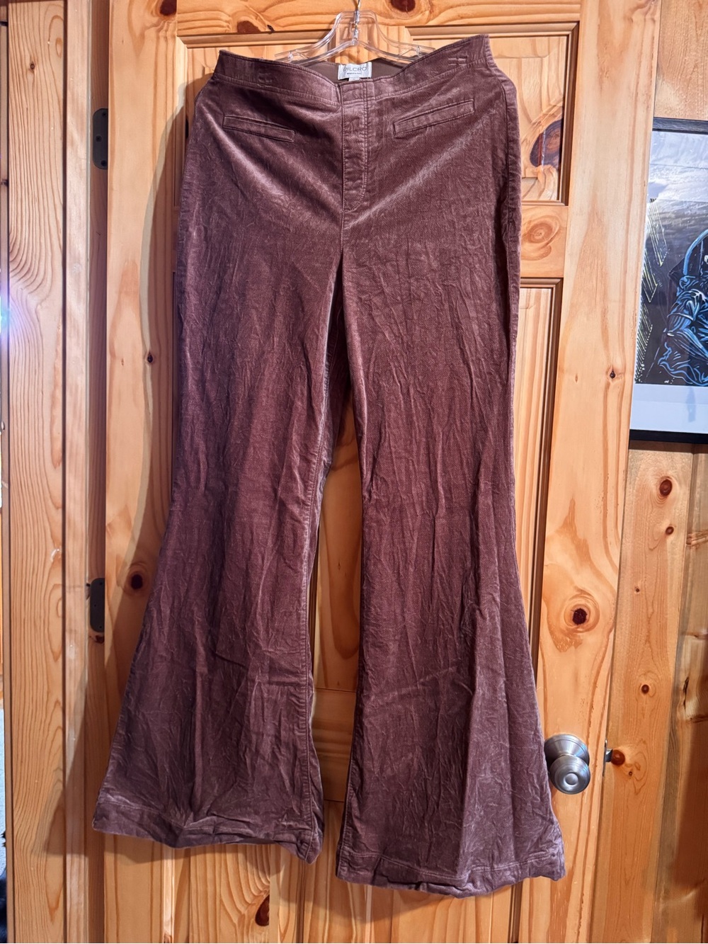 ANTHRO Pilcro Velvety Brown Wide-Leg Stretch Jeans